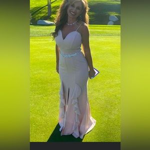 Blush colored evening gown